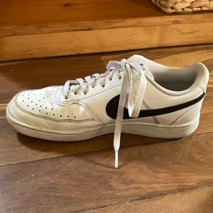 Nike court vision lows black and white